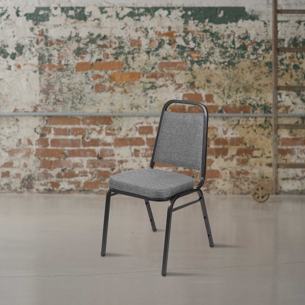 Flash Furniture Gray Fabric Banquet Chair with Silver Vein Frame FD-BHF-1-SILVERVEIN-BCG-GG